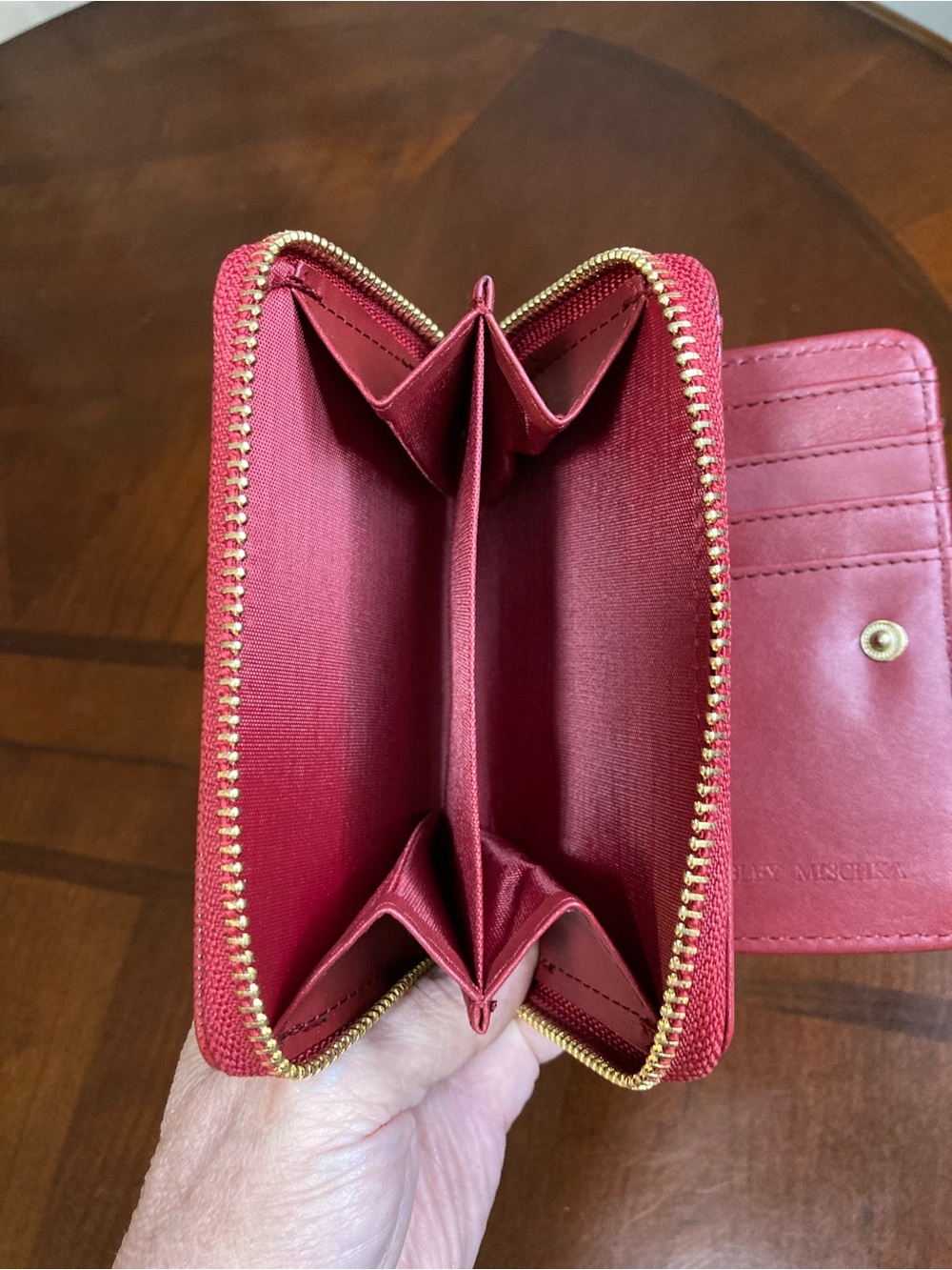 Badgley Mischka Wine Red Vegan Leather Wallet NWT - Picture 9 of 9